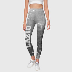 Леггинсы женские Lazio - grey gradient вертикально, цвет: 3D-принт — фото 2