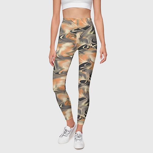 Женские легинсы Абстракция - закрученный узор / 3D-принт – фото 3