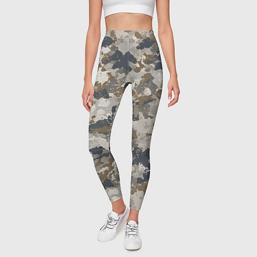 Женские легинсы Светлый камуфляж / 3D-принт – фото 3