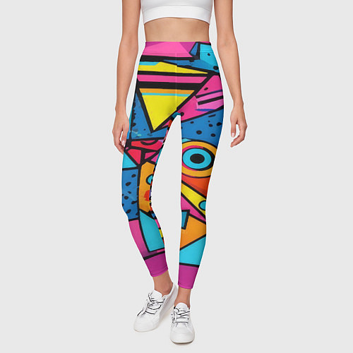 Женские легинсы Кислая геометрия / 3D-принт – фото 3