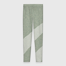 Леггинсы женские Светлый серо-зелёный абстрактный, цвет: 3D-принт