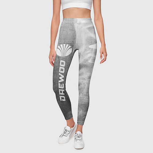 Женские легинсы Daewoo - grey gradient по-вертикали / 3D-принт – фото 3