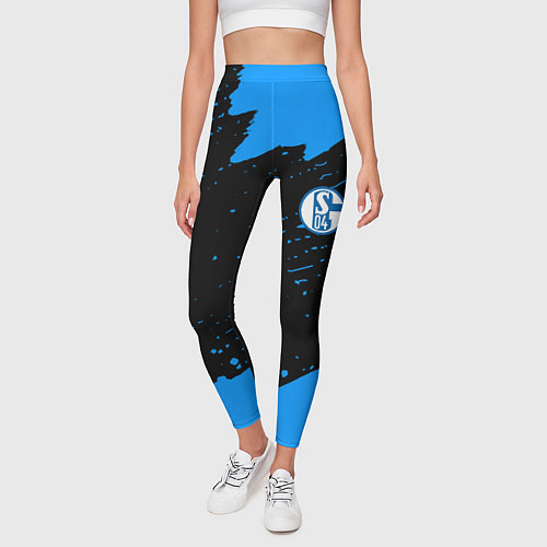Женские легинсы Schalke 04 fc blue color / 3D-принт – фото 3