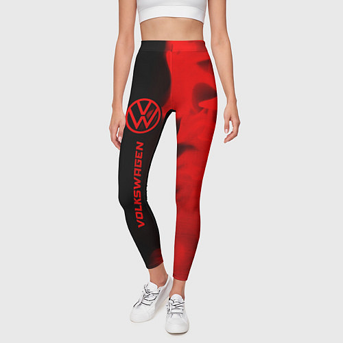 Женские легинсы Volkswagen - red gradient по-вертикали / 3D-принт – фото 3