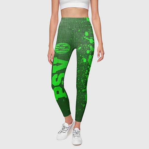 Женские легинсы PSV - green gradient по-вертикали / 3D-принт – фото 3