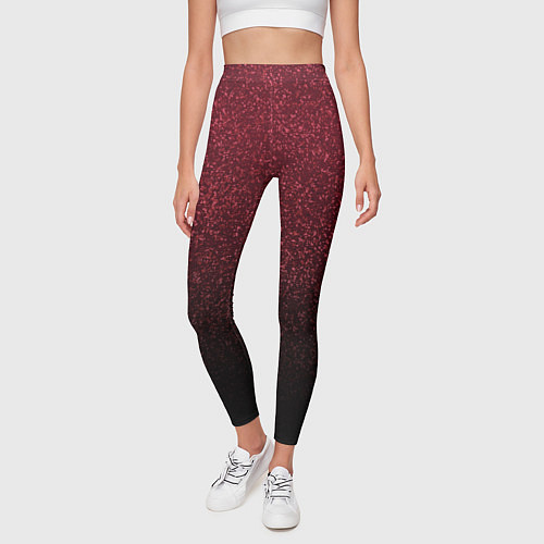 Женские легинсы Амарантовый градиент крошка / 3D-принт – фото 3