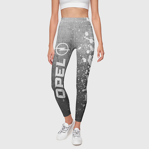 Женские легинсы Opel - grey gradient по-вертикали / 3D-принт – фото 3