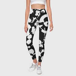 Леггинсы женские Модная чб абстракция - нейроарт, цвет: 3D-принт — фото 2
