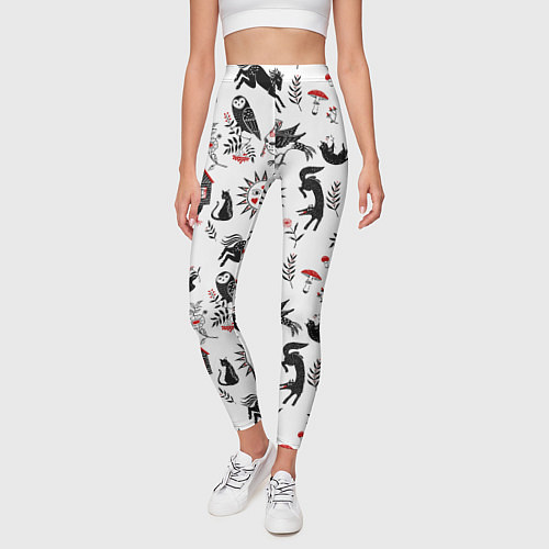 Женские легинсы Русские сказки / 3D-принт – фото 3