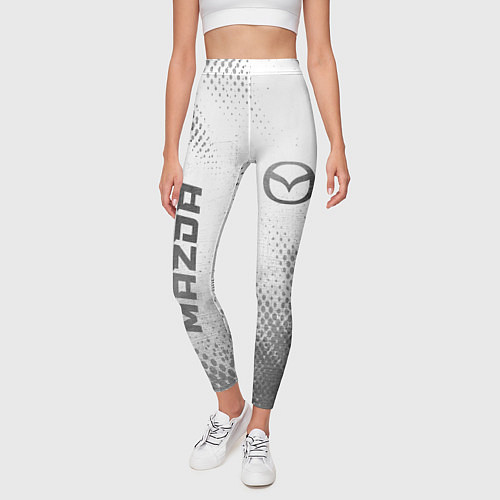 Женские легинсы Mazda - white gradient вертикально / 3D-принт – фото 3
