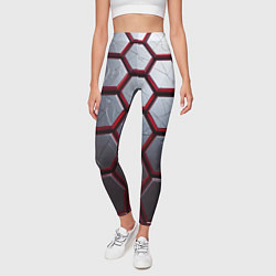 Леггинсы женские Металлический бронежилет, цвет: 3D-принт — фото 2