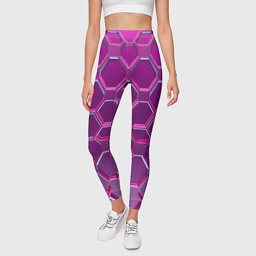 Женские легинсы Розовый бронежилет / 3D-принт – фото 3