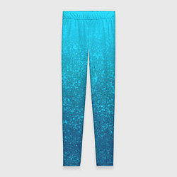 Женские легинсы Лазурный голубой текстурный градиент