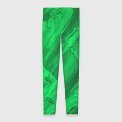 Леггинсы женские Зелёный малахитовый абстракция камень, цвет: 3D-принт