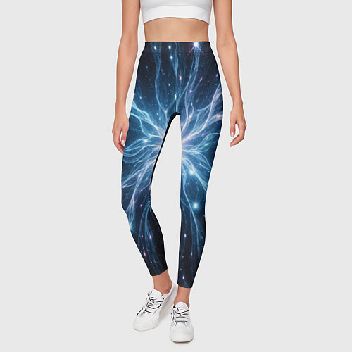 Женские легинсы Всплеск света и звезды - космическая абстракция / 3D-принт – фото 3