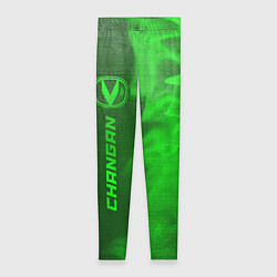 Леггинсы женские Changan - green gradient по-вертикали, цвет: 3D-принт