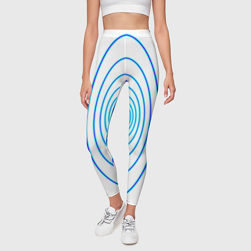 Женские легинсы Овалы с свечением / 3D-принт – фото 3