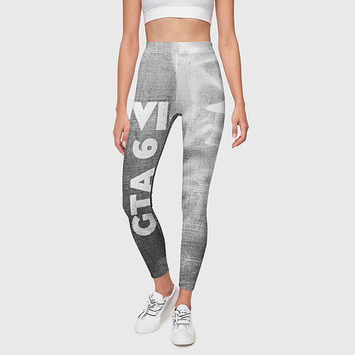 Женские легинсы GTA 6 - grey gradient по-вертикали / 3D-принт – фото 3