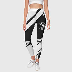 Леггинсы женские Borussia geometry black, цвет: 3D-принт — фото 2