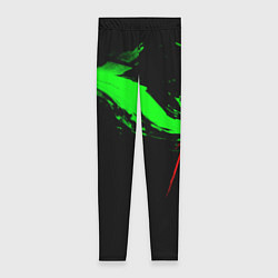 Женские легинсы Color black green red