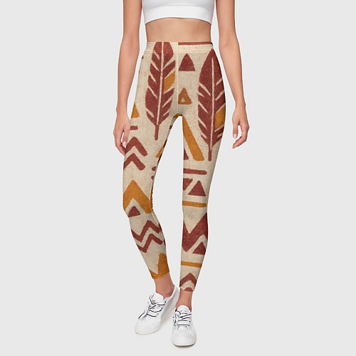 Женские легинсы Паттерн с индийскими мотивами / 3D-принт – фото 3