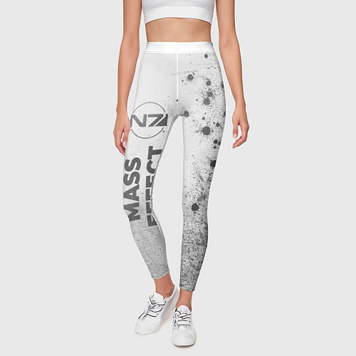 Женские легинсы Mass Effect - white gradient по-вертикали / 3D-принт – фото 3