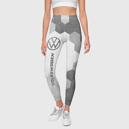 Женские легинсы Volkswagen - white gradient по-вертикали / 3D-принт – фото 3