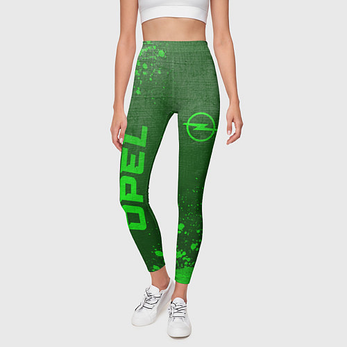 Женские легинсы Opel - green gradient вертикально / 3D-принт – фото 3