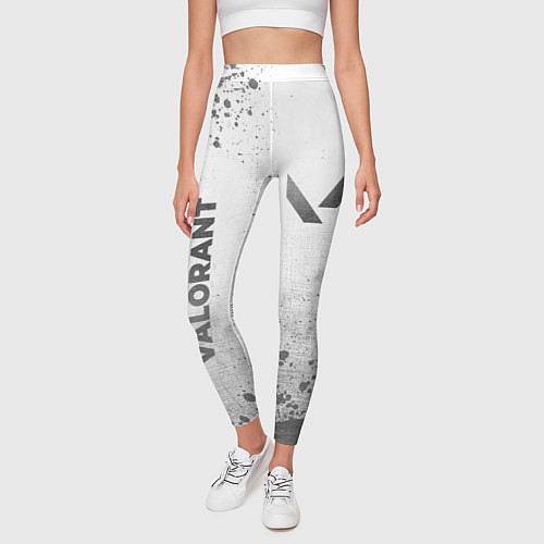 Женские легинсы Valorant - white gradient вертикально / 3D-принт – фото 3