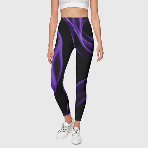 Женские легинсы Purple abstraction / 3D-принт – фото 3