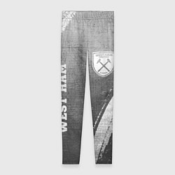 Леггинсы женские West Ham - grey gradient вертикально, цвет: 3D-принт