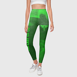 Леггинсы женские The Last Of Us - green gradient вертикально, цвет: 3D-принт — фото 2