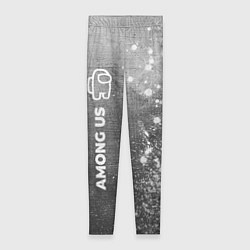 Леггинсы женские Among Us - grey gradient по-вертикали, цвет: 3D-принт