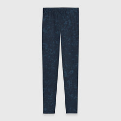 Женские легинсы Темный синий однотонный пятнистый
