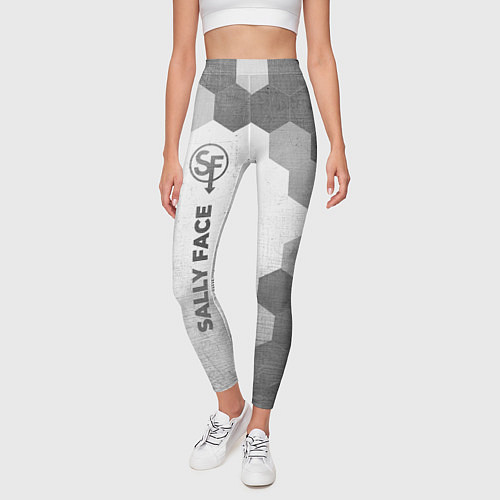 Женские легинсы Sally Face - white gradient по-вертикали / 3D-принт – фото 3