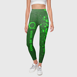 Леггинсы женские God of War - green gradient по-вертикали, цвет: 3D-принт — фото 2