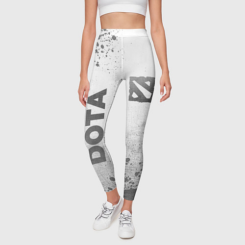 Женские легинсы Dota - white gradient вертикально / 3D-принт – фото 3