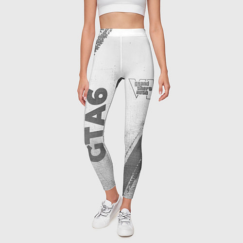 Женские легинсы GTA6 - white gradient вертикально / 3D-принт – фото 3