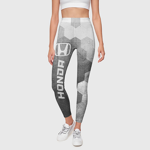 Женские легинсы Honda - grey gradient по-вертикали / 3D-принт – фото 3