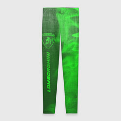 Леггинсы женские Lamborghini - green gradient по-вертикали, цвет: 3D-принт
