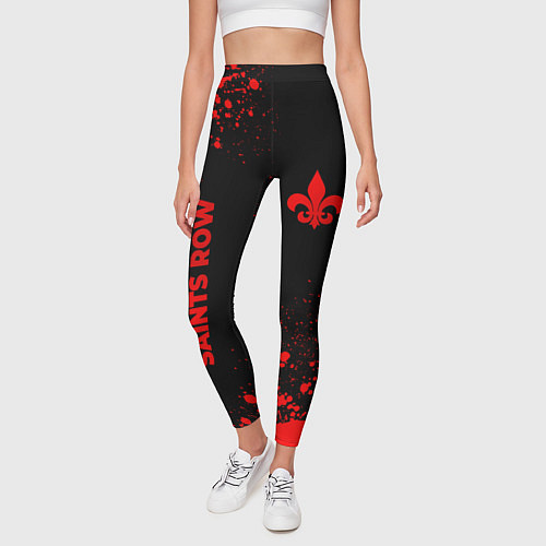Женские легинсы Saints Row - red gradient вертикально / 3D-принт – фото 3