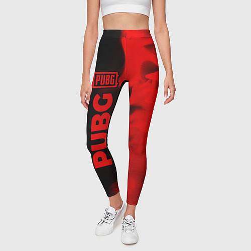 Женские легинсы PUBG - red gradient по-вертикали / 3D-принт – фото 3