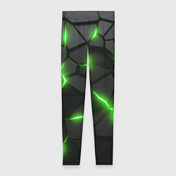 Леггинсы женские Зеленая неоновая броня, цвет: 3D-принт
