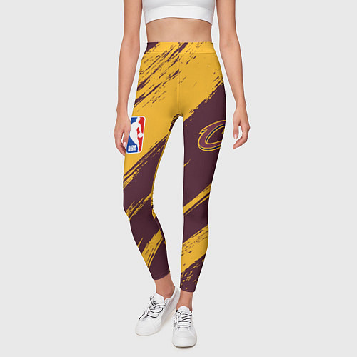 Женские легинсы Кливленд Кавальерс - команда НБА / 3D-принт – фото 3