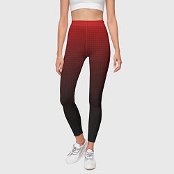 Леггинсы женские Из красного в чёрный градиент с точками, цвет: 3D-принт — фото 2
