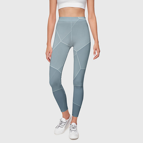 Женские легинсы Текстура из неровных плит / 3D-принт – фото 3