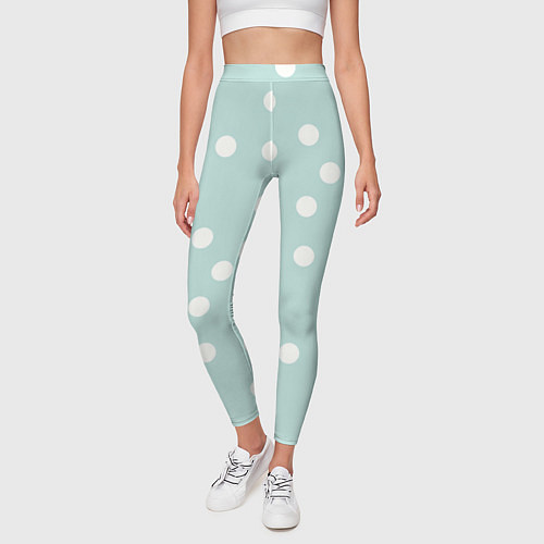 Женские легинсы Снежная морская пена / 3D-принт – фото 3