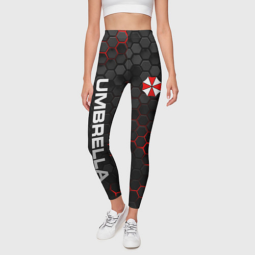Женские легинсы Амбрелла - плиты с подсветкой / 3D-принт – фото 3