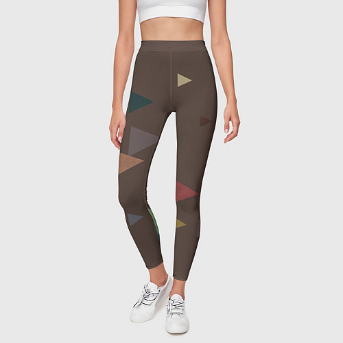 Женские легинсы Осень палитра глубокий лес / 3D-принт – фото 3