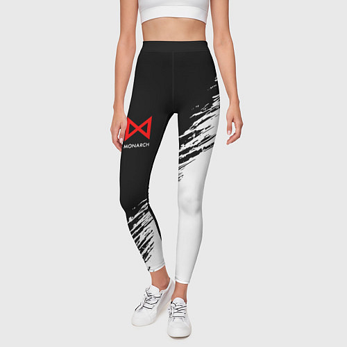 Женские легинсы Монарх красный лого / 3D-принт – фото 3